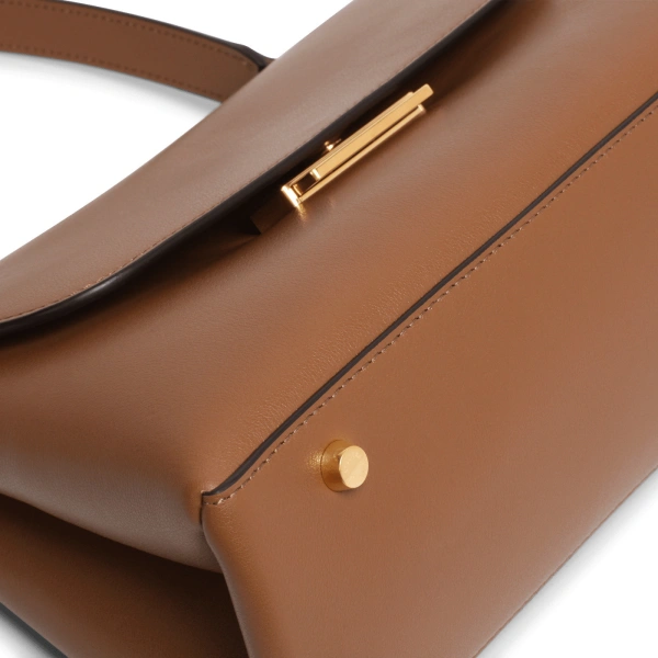 Ateliers Auguste Mini Colette in Tan Smooth Leather Small Shoulder Bag, view 4