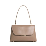 Ateliers Auguste Mini Colette in Taupe Smooth Leather Small Shoulder Bag
