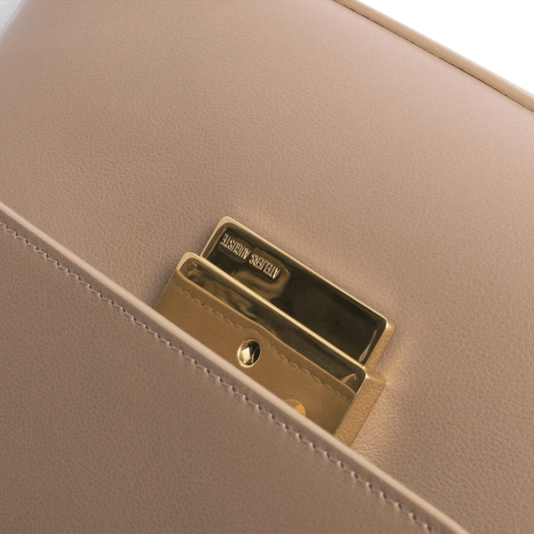 Ateliers Auguste Mini Colette in Taupe Smooth Leather Small Shoulder Bag, view 5