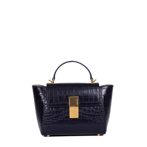 Mini Marly in Midnight Blue Croco-Embossed Leather