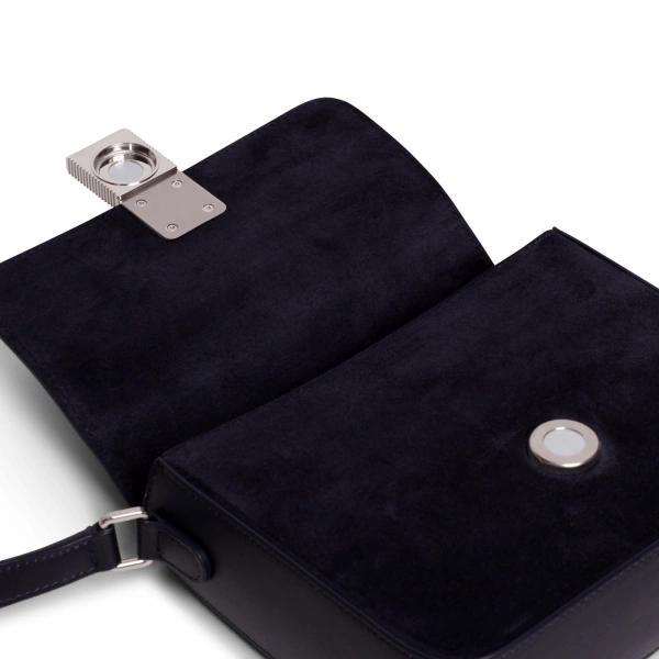 Ateliers Auguste Mini Monceau Silver Edition in Midnight Blue Suede Mini Bag, view 3