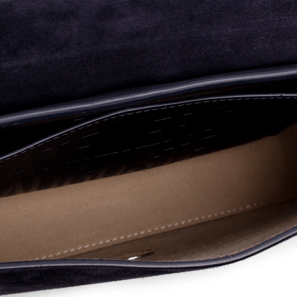 Ateliers Auguste Mini Monceau Silver Edition in Midnight Blue Suede Mini Bag, view 4