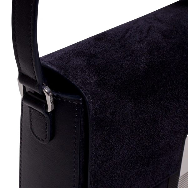 Ateliers Auguste Mini Monceau Silver Edition in Midnight Blue Suede Mini Bag, view 5