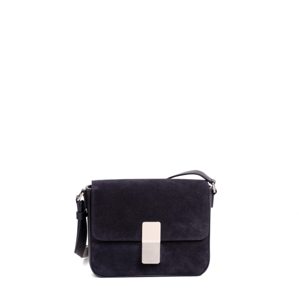 Mini Monceau Silver Edition in Midnight Blue Suede