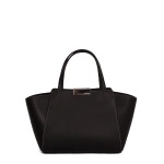 Ateliers Auguste Mini Sévigné Silver Edition in Black Pebble Leather Small Tote Bag