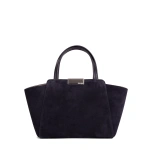 Ateliers Auguste Mini Sévigné Silver Edition in Midnight Blue Suede Small Tote Bag