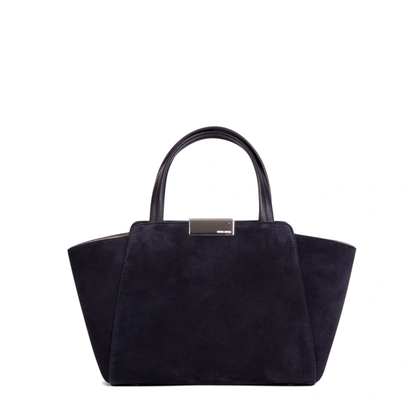 Mini Sévigné Silver Edition in Midnight Blue Suede