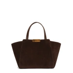 Ateliers Auguste Mini Sévigné in Chocolate Suede Small Tote Bag