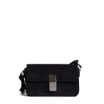 Ateliers Auguste Monceau Baguette Silver Edition in Midnight Blue Suede Baguette Bag