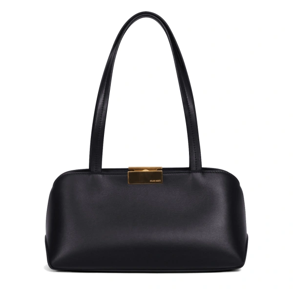 Passy East West in Black Smooth Leather