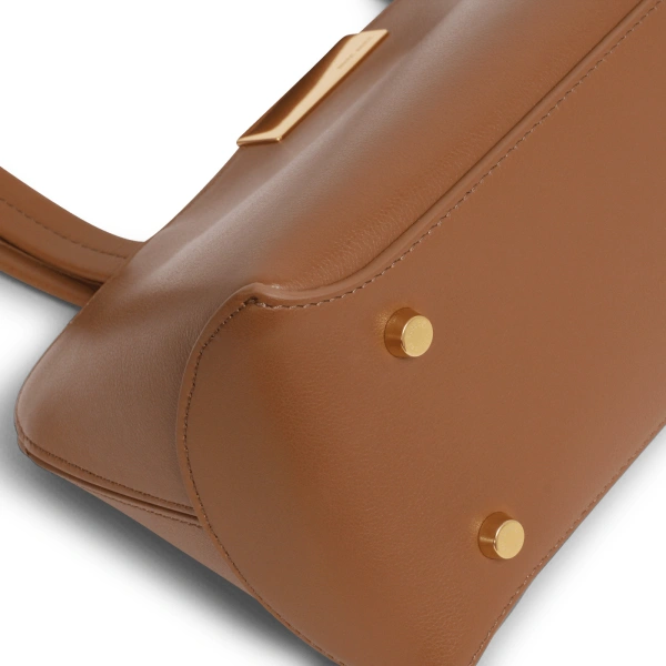 Ateliers Auguste Passy East West in Tan Smooth Leather Shoulder Bag, view 3