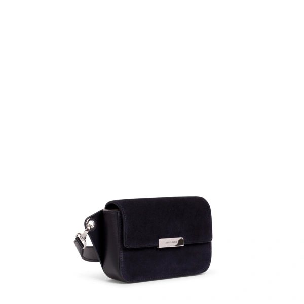 Ateliers Auguste Roquette Silver Edition in Midnight Blue Suede Crossbody Bag, view 2