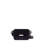 Ateliers Auguste Roquette Silver Edition in Midnight Blue Suede Crossbody Bag