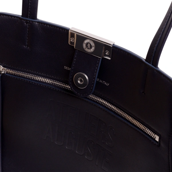 Ateliers Auguste Sévigné Silver Edition in Midnight Blue Suede Tote Bag, view 4