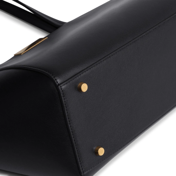 Ateliers Auguste Sévigné in Black Smooth Leather Tote Bag, view 3