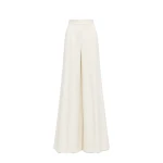 Avaro Figlio Bianca High-Waist Pleated Cady Trousers
