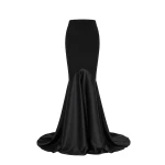 Avaro Figlio Clepsidra Long Black Cady Skirt