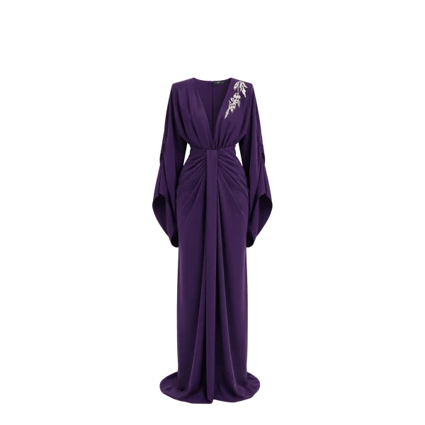 Avaro Figlio Midnight Edge Off-Shoulder Cady Dress
