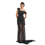 Avaro Figlio Stardust Draped Long Dress