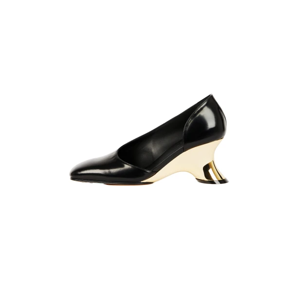 A.W.A.K.E. MODE Arna Shoe Black Silver Gold, view 2