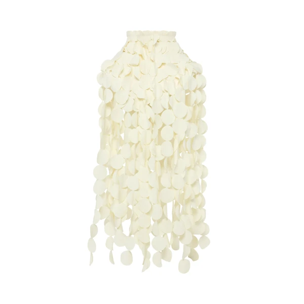 Basque Multicircle Skirt Ivory