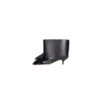 A.W.A.K.E. MODE Dana Boots Super Short With Pom-Poms Black