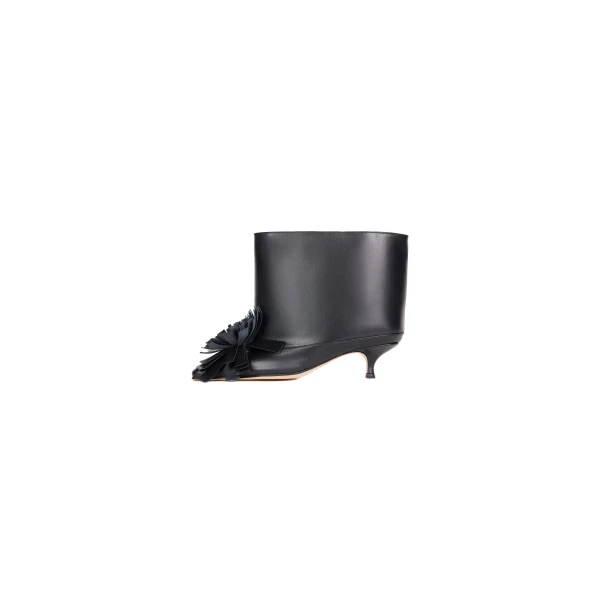 Dana Boots Super Short With Pom-Poms Black