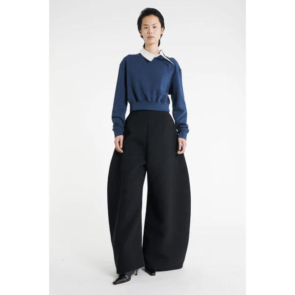 A.W.A.K.E. MODE High Rise Rounded Trousers Black, view 2