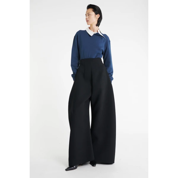 A.W.A.K.E. MODE High Rise Rounded Trousers Black, view 4