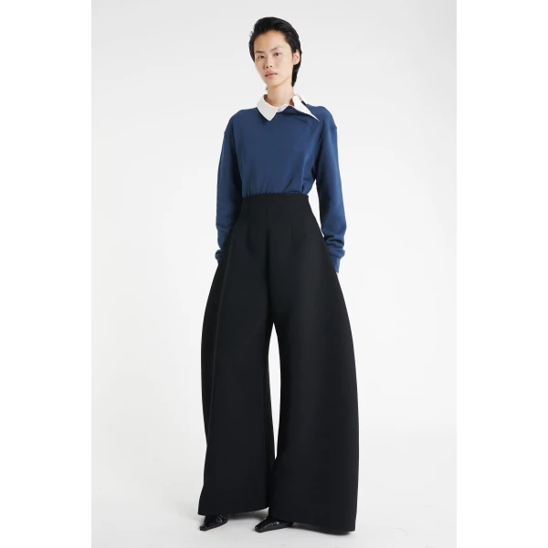 A.W.A.K.E. MODE High Rise Rounded Trousers Black, view 6