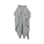 A.W.A.K.E. MODE Jersey Jogger With Attached Shirt Skirt Grey Melange