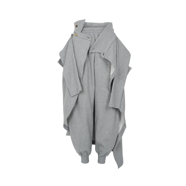 Jersey Jogger With Attached Shirt Skirt Grey Melange