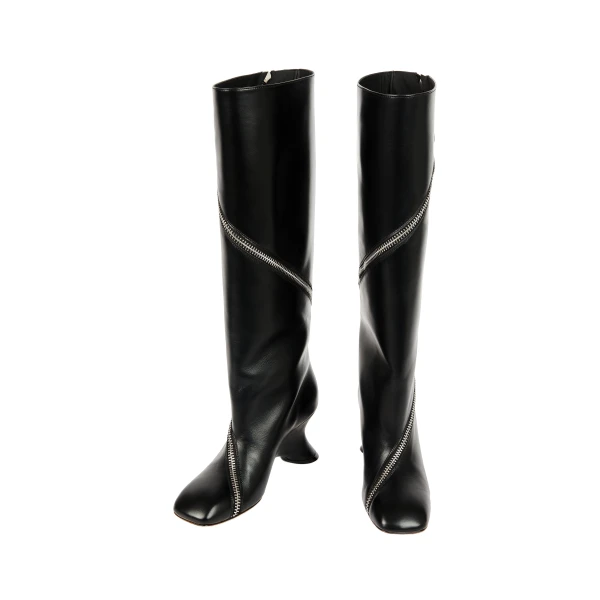 A.W.A.K.E. MODE Tess Boot With Zip Black, view 2
