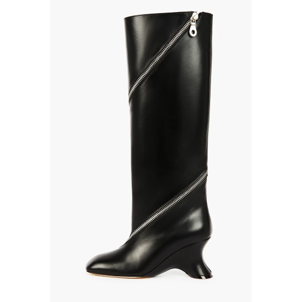 Tess Boot With Zip Black