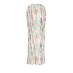 Bernadette Dress Eleonore Embroidered in Silver Delphinium Embroidery on Ivory | Evening Gowns | Coveti