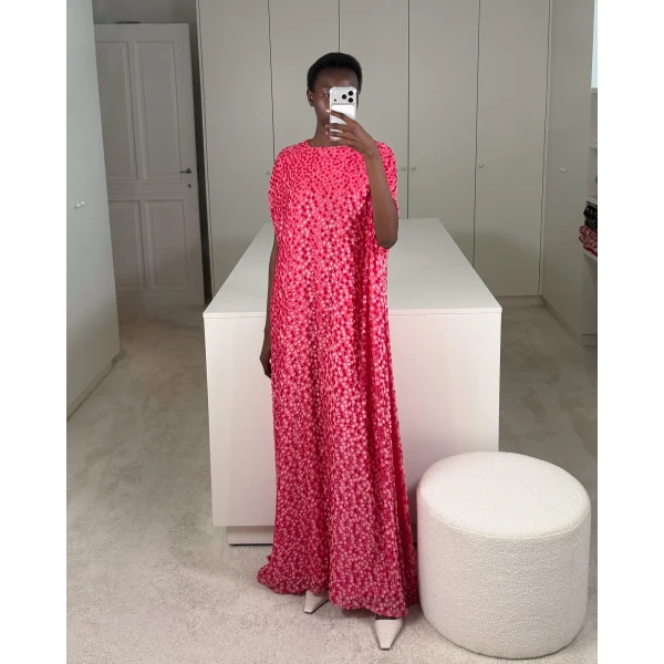 Bernadette Dress Eleonore in Rapture Rose Fil Coupe | Evening Gowns | Coveti