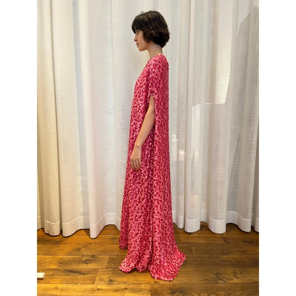Bernadette Dress Eleonore in Rapture Rose Fil Coupe | Evening Gowns | Coveti
