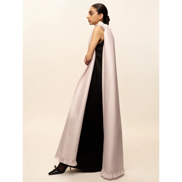 Bernadette Dress Ross in Black and Icy Pink | Evening Gowns | Coveti