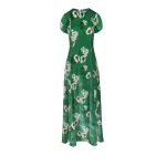 Bernadette Dress Roxy in Hydrangea Pink on Green | Evening Gowns | Coveti
