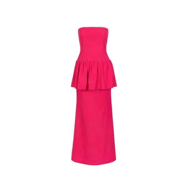 Long Dress Balthasar in Raspberry Moire