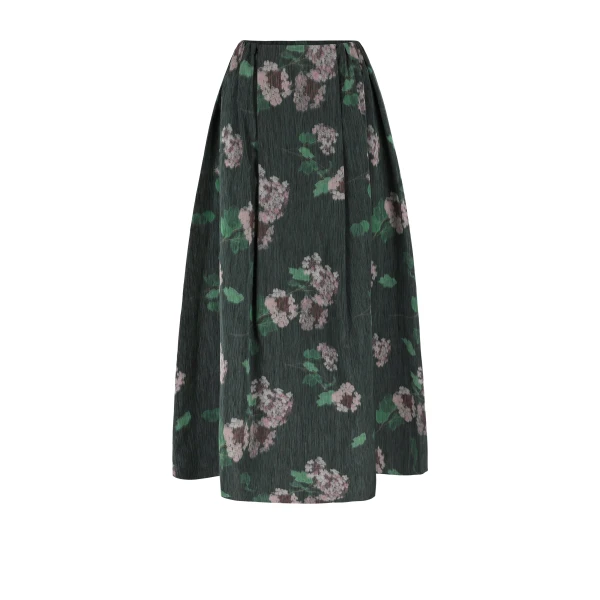 Skirt Callum in Chine Hydrangea Pink on Black