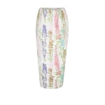 Bernadette Skirt Damian in Delphinium Multicolour on Cream | Maxi Skirts | Coveti