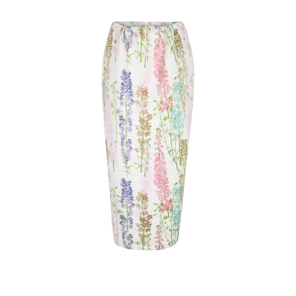 Skirt Damian in Delphinium Multicolour on Cream