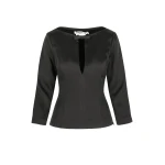Bernadette Top Romi in Black | Long Sleeve | Coveti