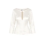 Bernadette Top Romi in Ivory | Long Sleeve | Coveti