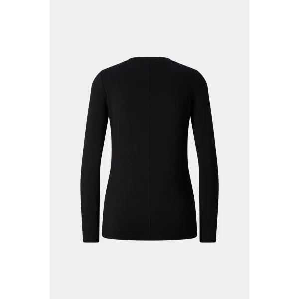 Bogner Alexi Long-Sleeved Top in Black, view 2 | Long Sleeve | Coveti