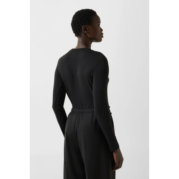 Bogner Alexi Long-Sleeved Top in Black, view 4 | Long Sleeve | Coveti
