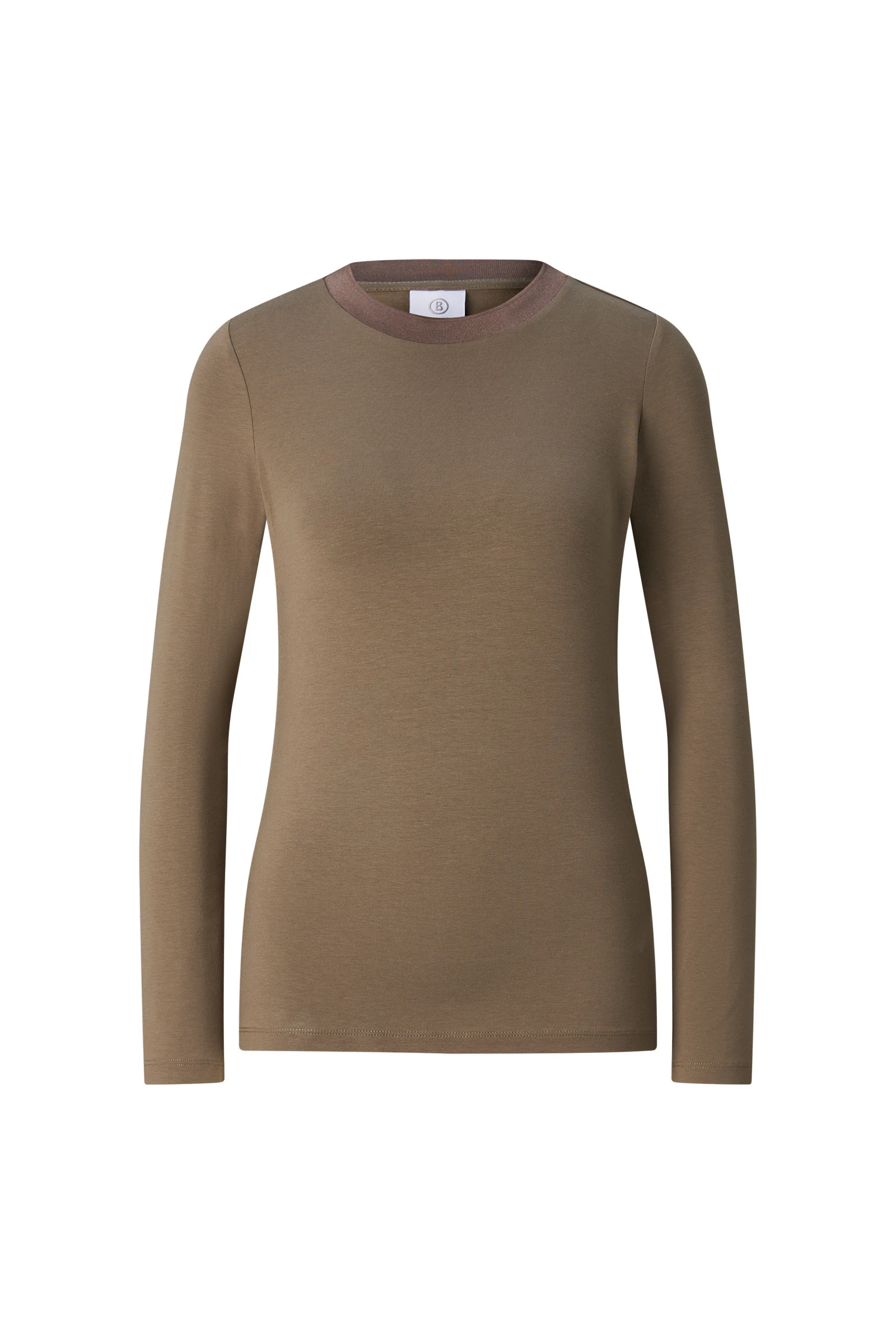 Bogner Alexi Long-Sleeved Top in Grey-Brown Bogner Alexi Long-Sleeved Top in Grey-Brown | Long Sleeve | Coveti