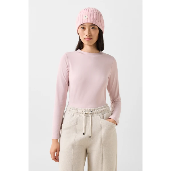 Bogner Alexi Long-Sleeved Top in Rose, view 3 | Long Sleeve | Coveti