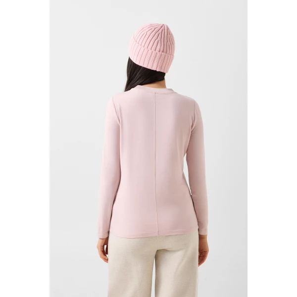 Bogner Alexi Long-Sleeved Top in Rose, view 4 | Long Sleeve | Coveti